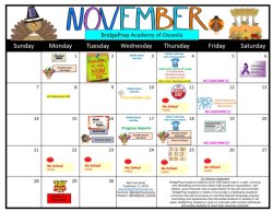 NOVEMBER ACTIVITY CALENDAR